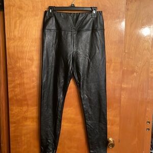 Love, Fire Black Faux Leather Pants